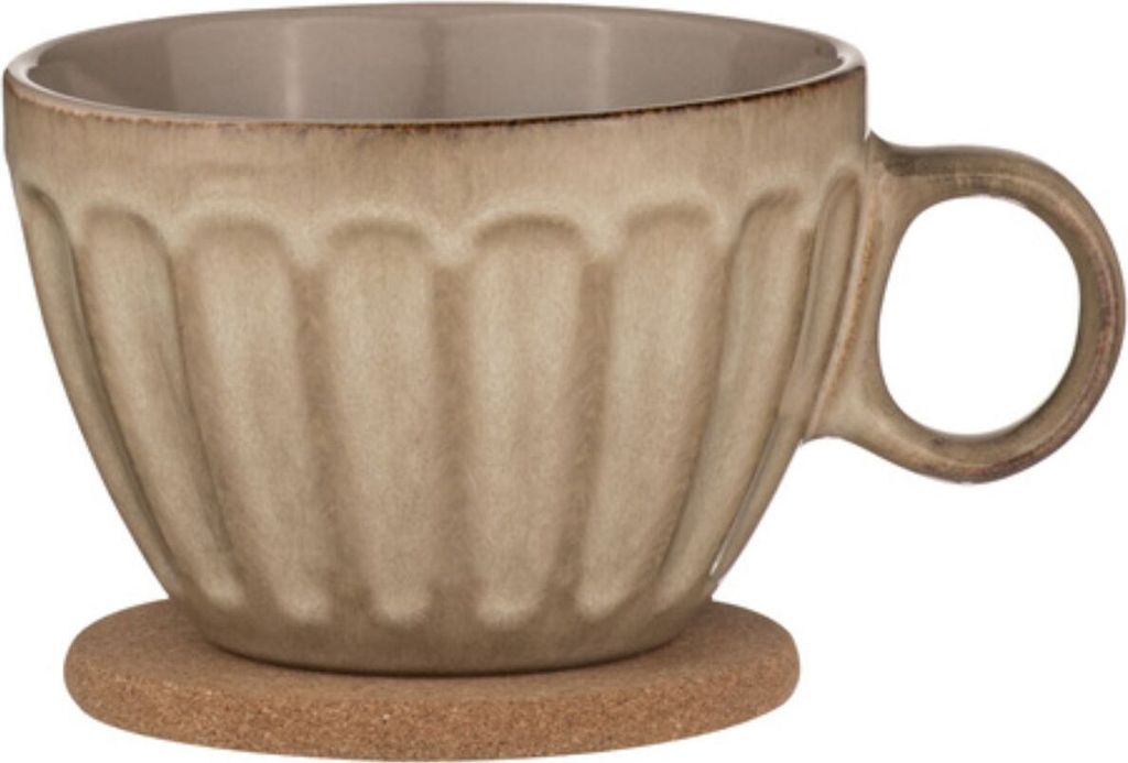 ladelle ELAN Becher- und Untersetzerset sand