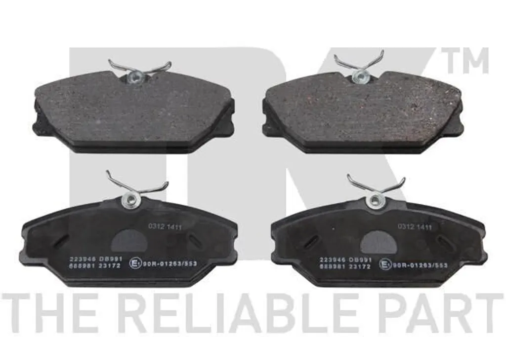Plaquettes de frein NK 223946 pour éliminer bruit et vibrations