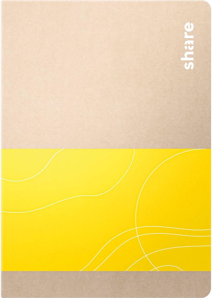 share Notizheft A6 40 Blatt liniert 80 g/qm gelb