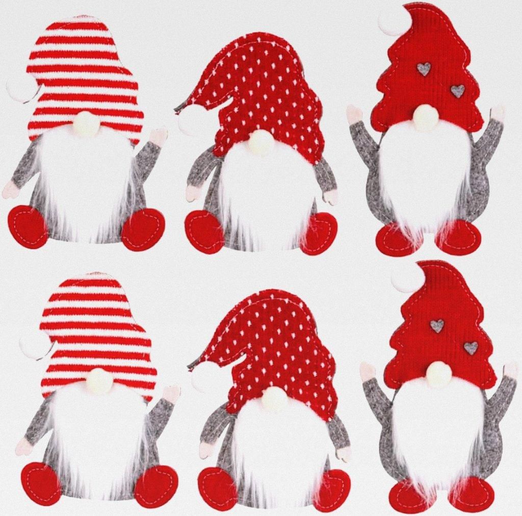 6 Stück Besteckhalter Weihnachten Filz Bestecktasche Besteck Aufbewahrungsbeutel für Party Tisch Weihnachtsdeko