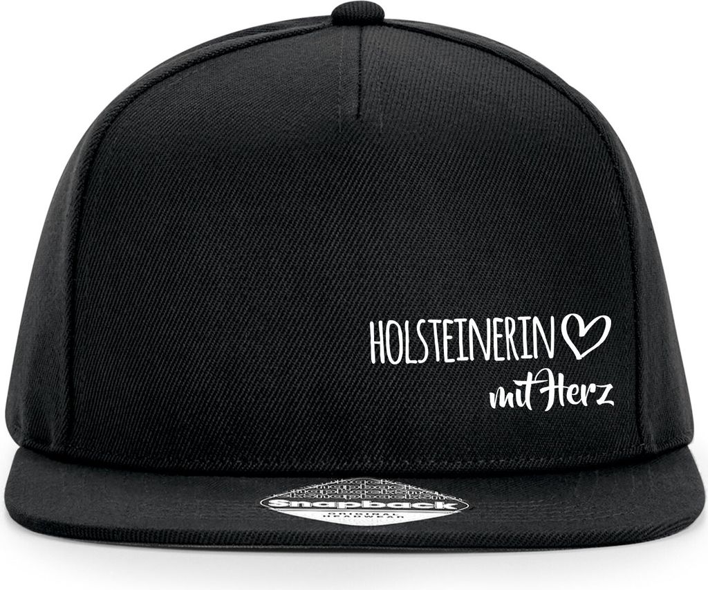 Huuraa Cappy Mütze Holsteinerin mit Herz Black Polyester Snapback Kappe Geschenkidee