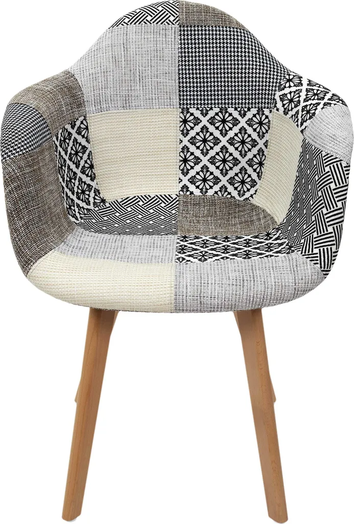 Fauteuil Patchwork Gris Lot de 2 : Fini les Chaises Inconfortables !