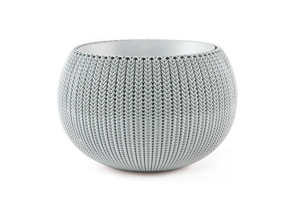 Keter Cozies KNIT - M - Kvetináč - šedá Obrázok produktu 