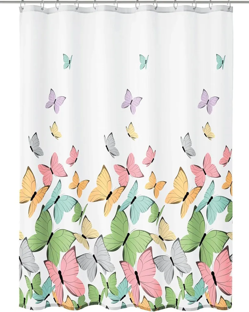 Rideau de douche déperlant Kleine Wolke Butterflies en polyester