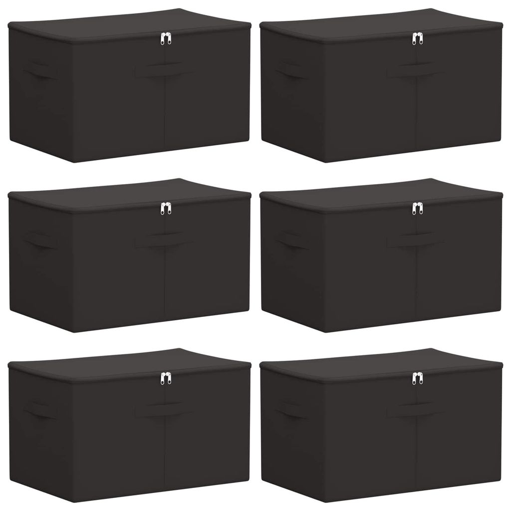 vidaXL Aufbewahrungsbox 6 pcs Anthrazit 55 x 35 x 32 cm Vliesstoff