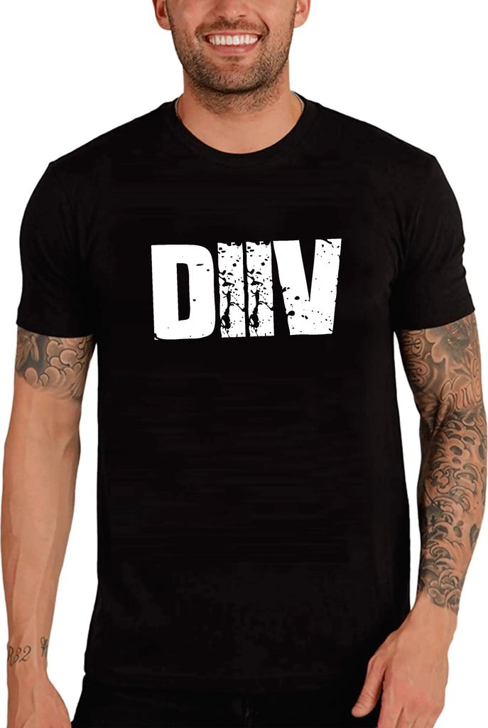 Herren Grafik T-Shirt Diiv Öko-Verantwortlich Vintage Jahrgang Kurzarm Lustige Druck Geburtstag Geschenk Mann