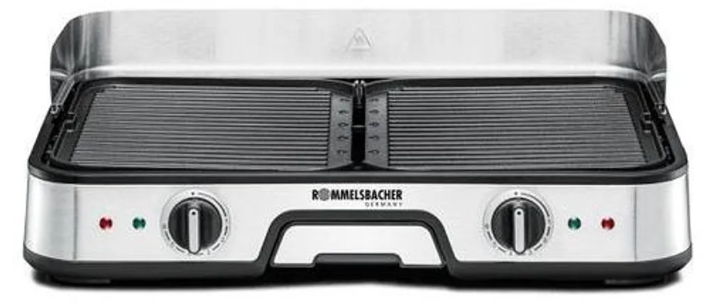 Gril électrique de table 2000W ROMMELSBACHER avec plaques amovibles noir - 2