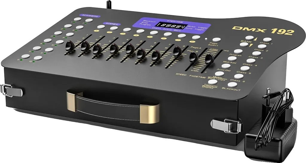 Table de mixage DMX 192 canaux sans fil pour animation soirée et DJ
