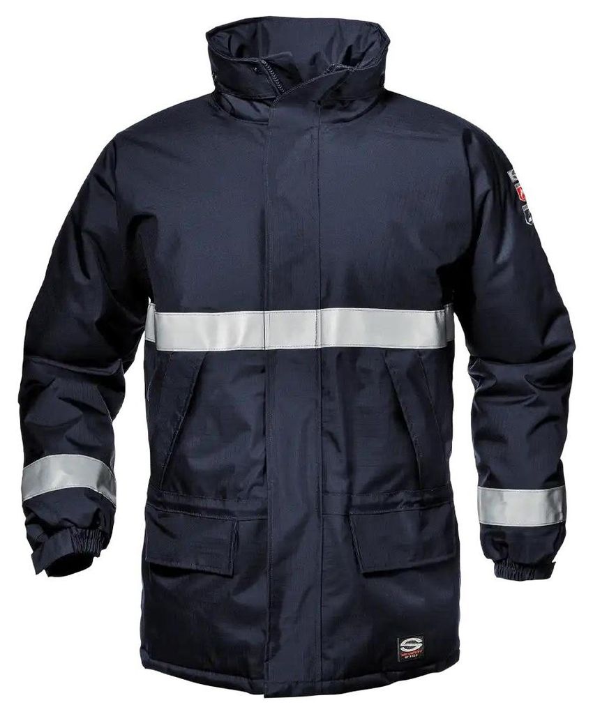 Sir Safety Microlines Arbeitsjacke wasserdicht antistatisch mit Kapuze dunkelblau, S, DUNKELBLAU