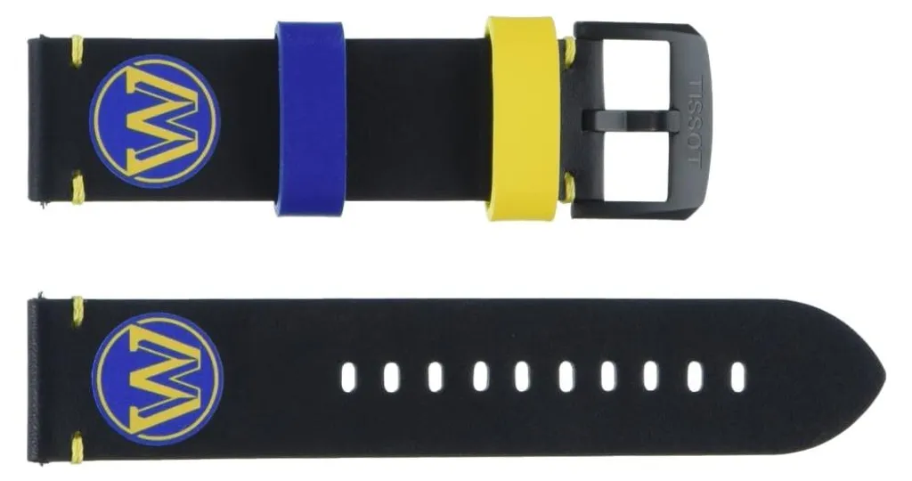Bracelet de Montre Officiel NBA Golden State pour Tissot T852047516 Bleu