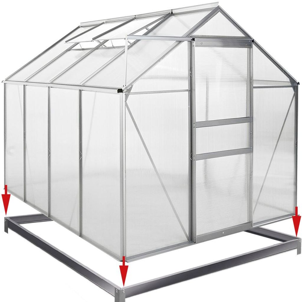 DEUBA® Foundation pozinkovaný ocelový rám skleníku 250x190 Obrázek produktu 