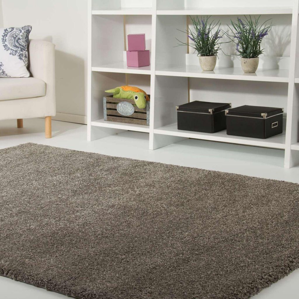 Shaggy Hochflor Teppich Chamonix Langflor in Grau, Größe: Produktbild 