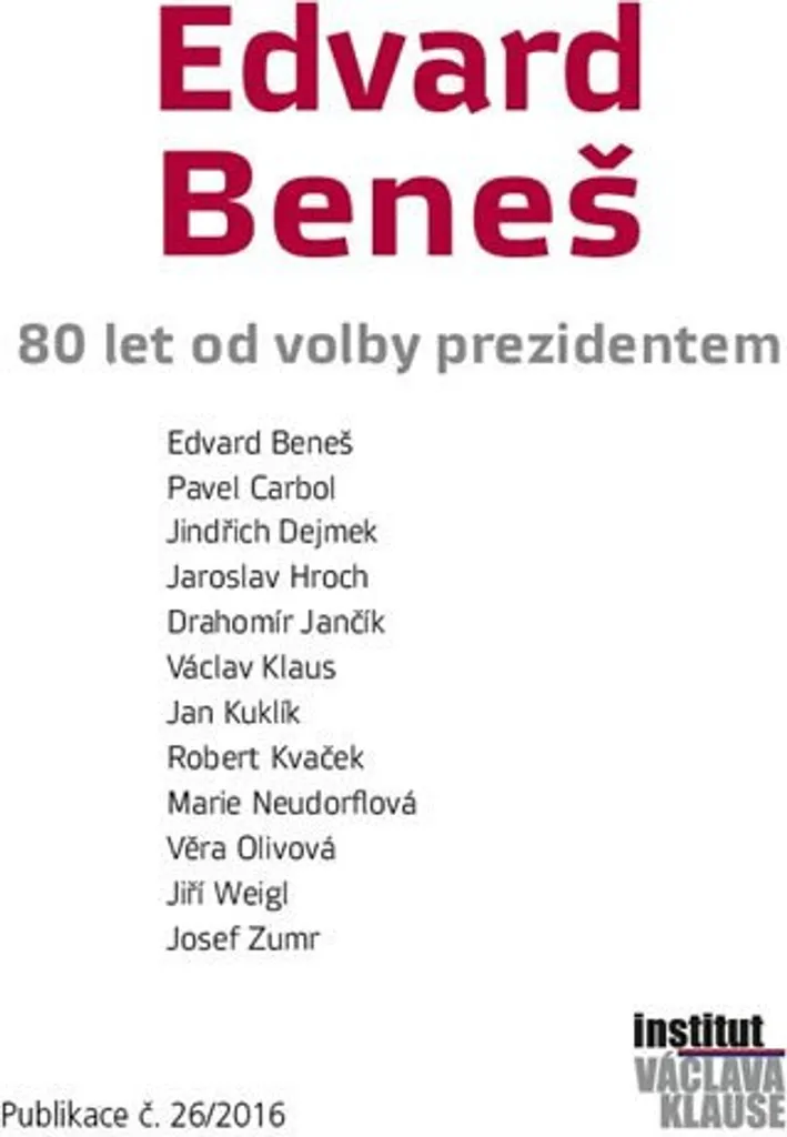 Livre Edvard Beneš pour Chercheurs en Histoire et Collectionneurs d'Art