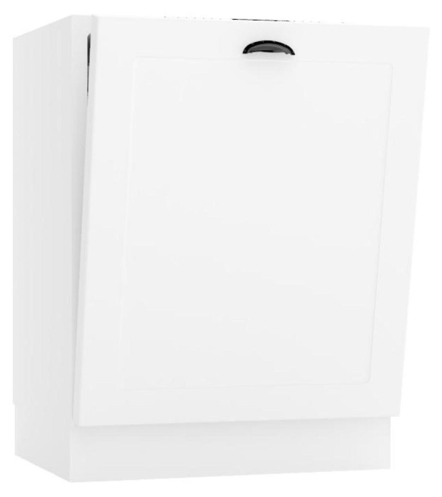 Küchenunterschrank 60 cm - Weiß - Die Geschirrspülerfront - Sockel im Set enthalten