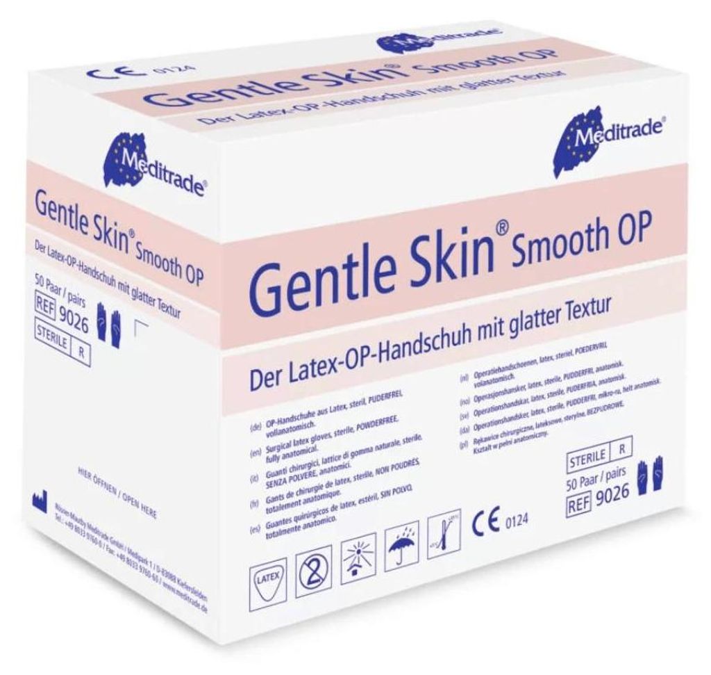Meditrade Gentle Skin Smooth OP, OP-Handschuhe Gr. 6,5 | Packung (50 Stück)