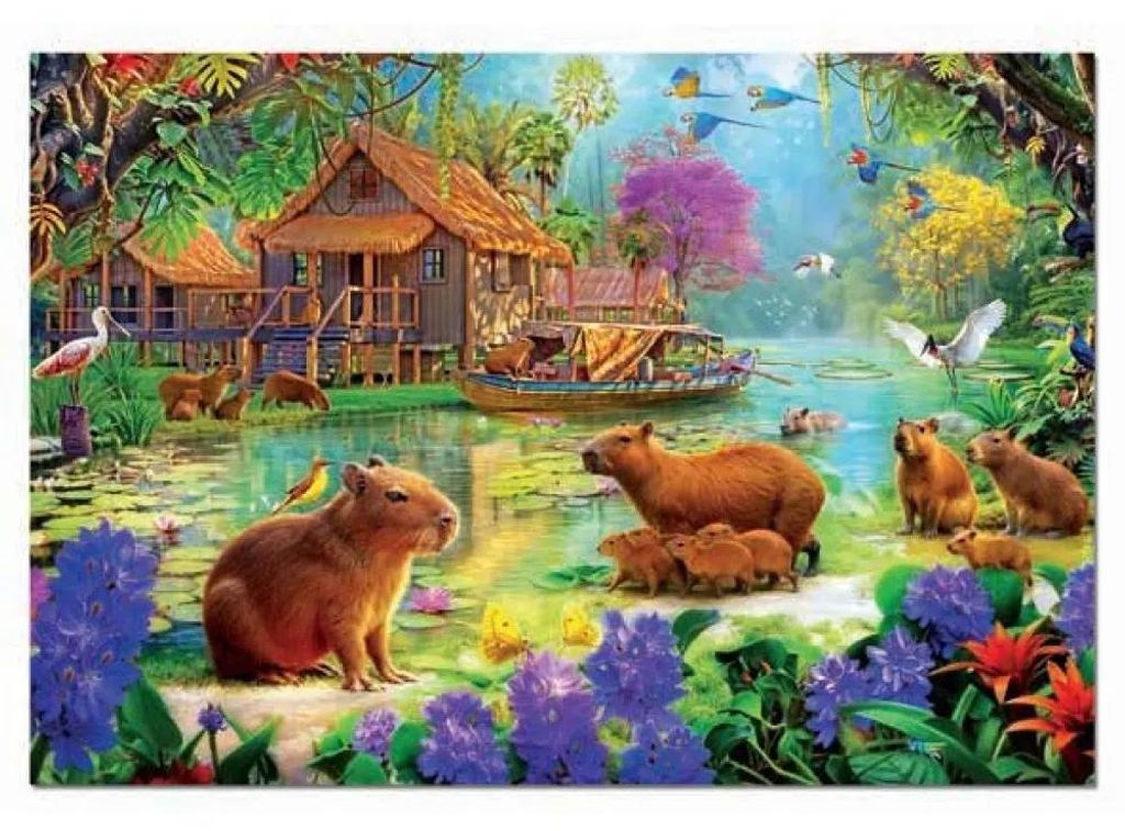 Educa Capybara Dorf Puzzle 500 Stücke Mehrfarbig  Kinder Produktbild 