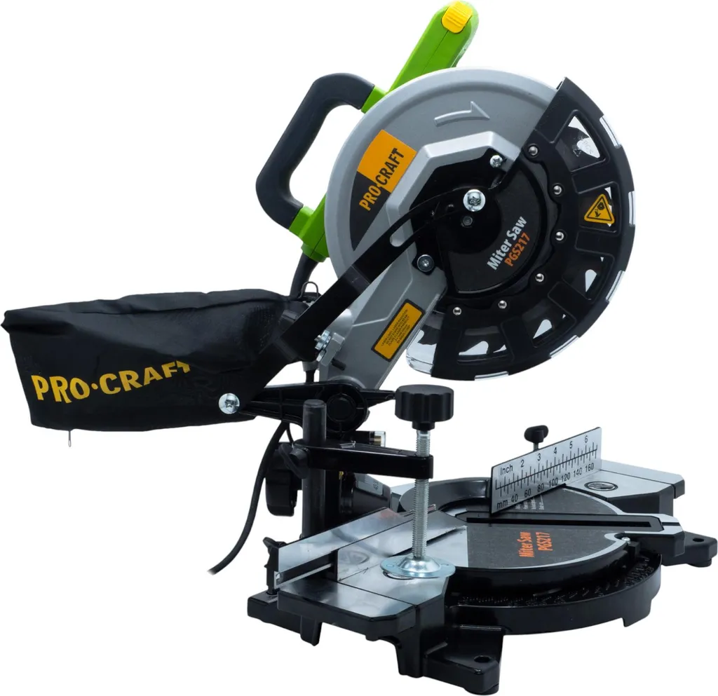 Procraft PGS217 Scie à onglet 1400W 210 mm avec lame de précision incluse