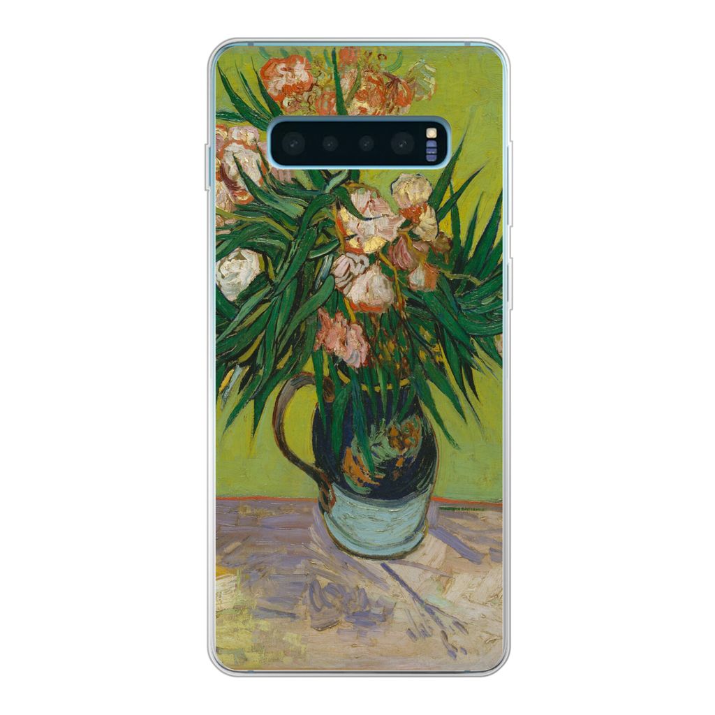 MuchoWow Handyhülle Schutzhülle Hülle für Samsung Galaxy S10 Plus Der Oleander - Vincent van Gogh Silikon Softcase Handy Hülle - Schutzhülle
