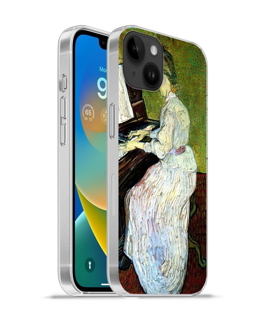 MuchoWow Handyhülle Schutzhülle Hülle für Apple iPhone 14 Plus - Soft case Marguerite Gachet am Klavier - Vincent van Gogh Silikon Softcase H...