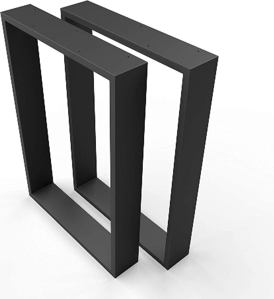 1xPaar sossai Tischkufen in Schwarz 50x72cm Tischgestell Tischbeine Tischuntergestell TKK3 Rahmen