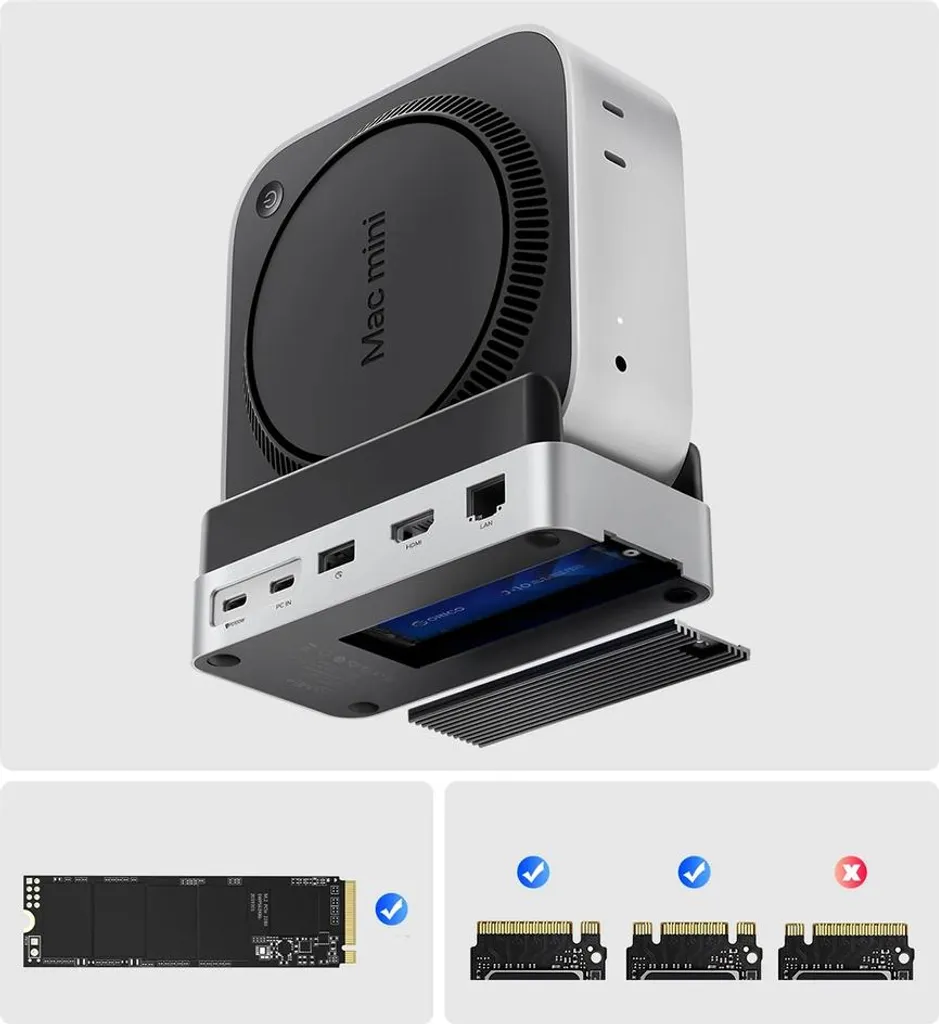 Hub USB-C 10-en-1 Orico MiniDock et boîtier SSD externe pour PC Mac - 4