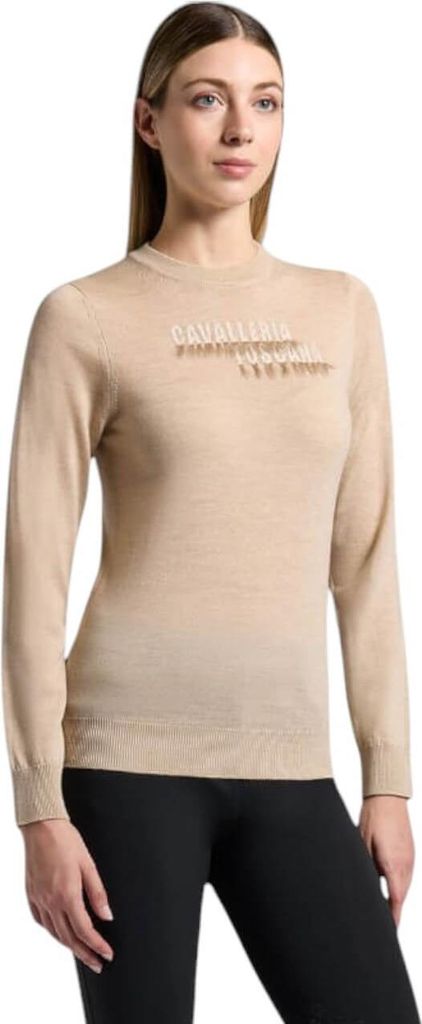 Cavalleria Toscana Sweatshirt Crew Neck Merinos FS 2025 Sweater Beige XS