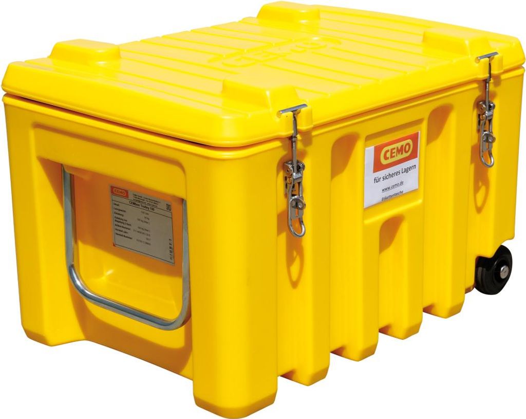CEMbox Trolley 150 l verkehrsgelb RAL1023,kpl. Produktbild 
