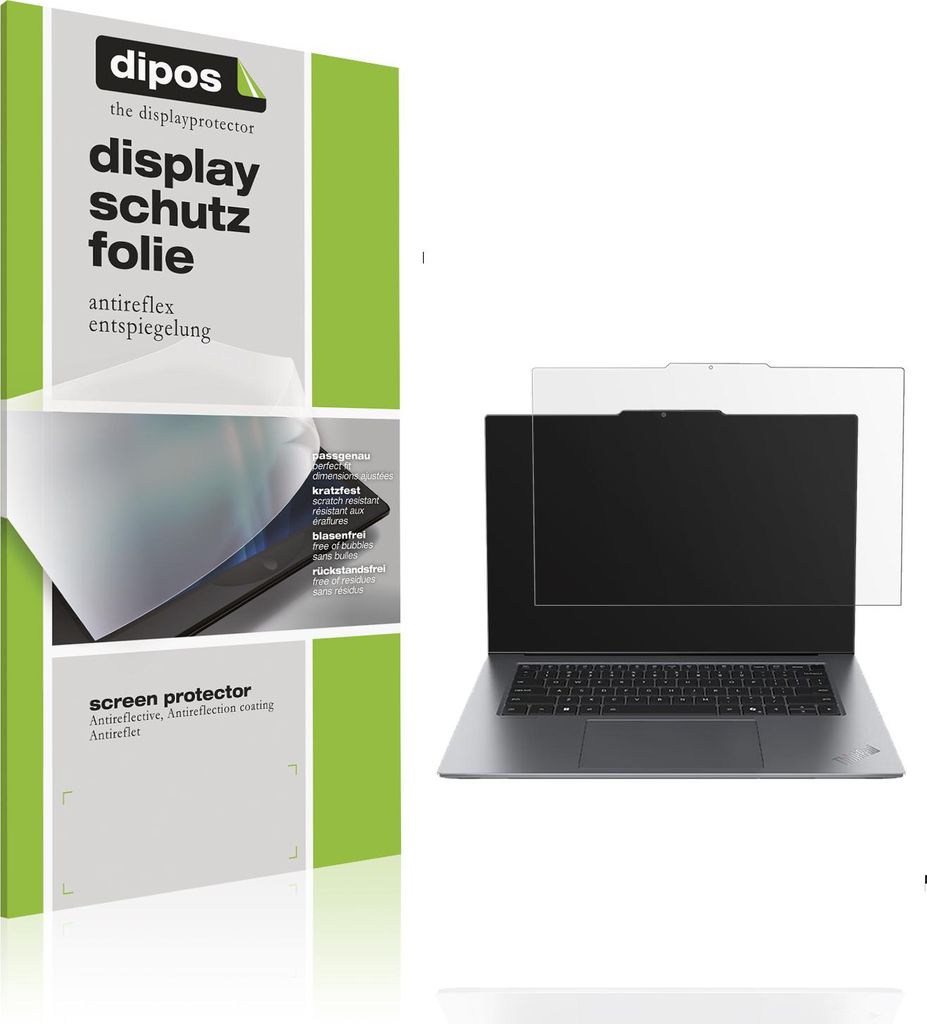 2x Schutzfolie für Lenovo ThinkPad X9 15 G1 matt Displayschutzfolie Folie Display Schutz dipos