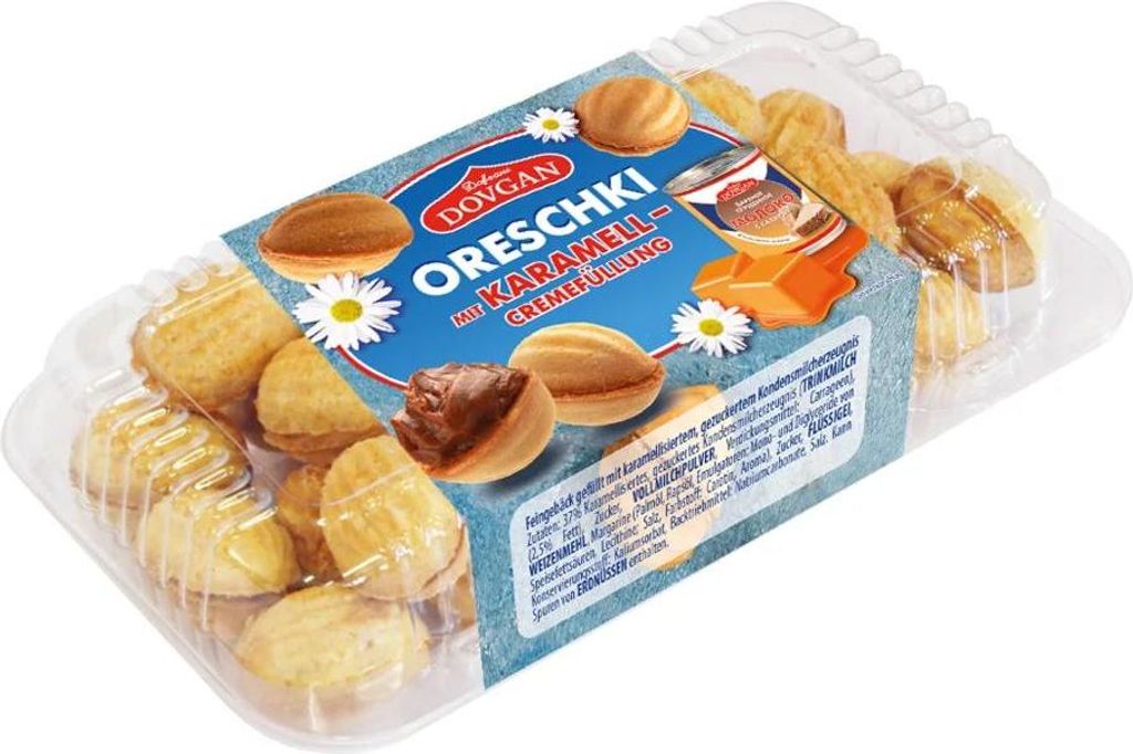 Dovgan Oreschki mit Karamell-Cremefüllung 250g Produktbild 