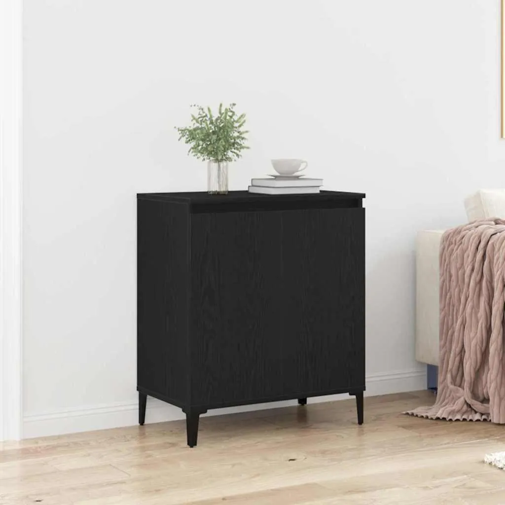 Credenza Bassa Maison Exclusive 60cm - Rovere Nero Legno Multistrato