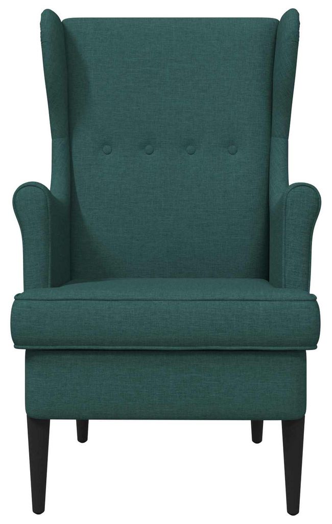 Eleganten-Stil Sessel 1 pc - Wohnzimmerstuhl - Liegestuhl bis 150kg - Dunkelgrün Stoff - Fernseh- & Relaxsessel - Möbel26