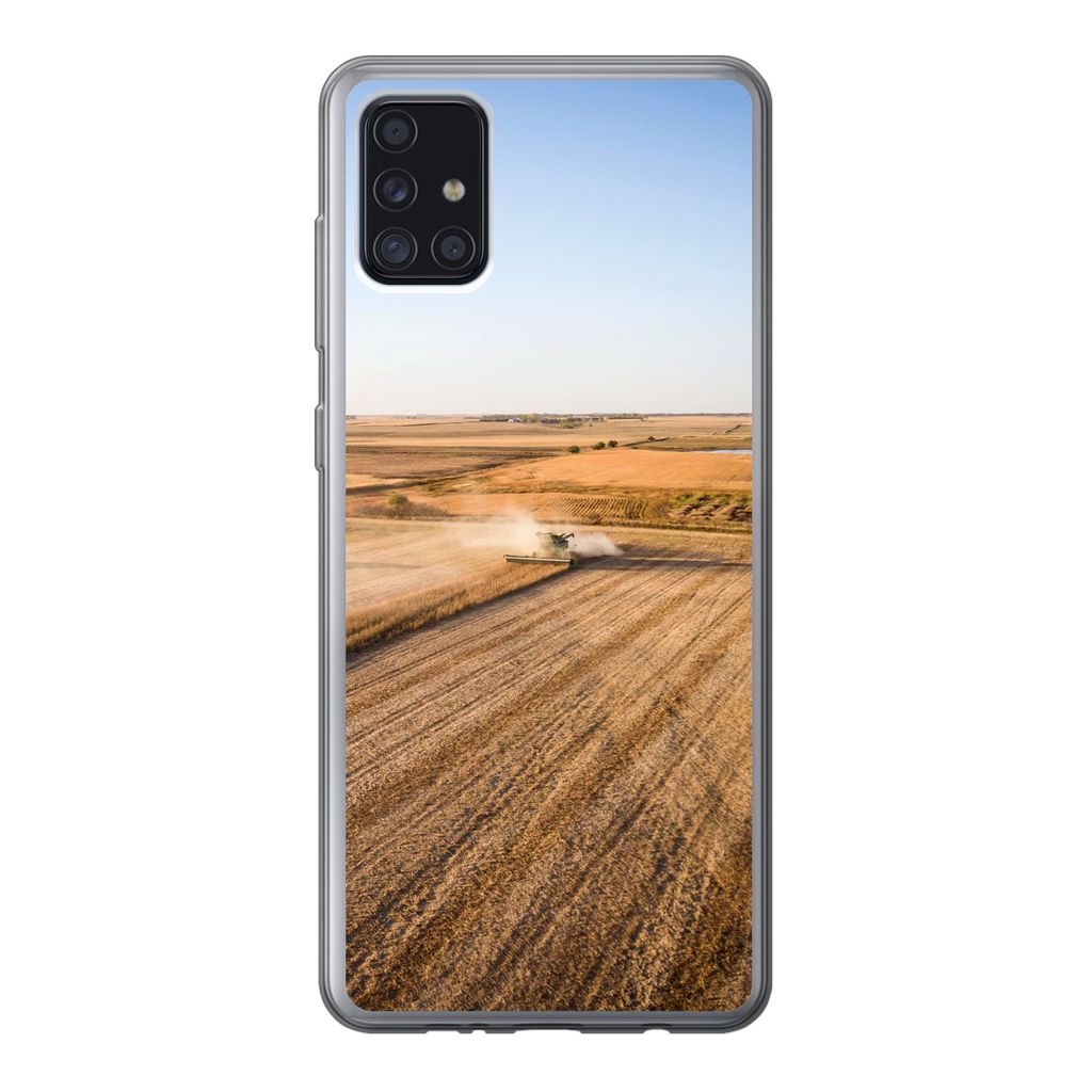 MuchoWow Handyhülle Schutzhülle Hülle für Samsung Galaxy A52 5G Feld - Bauernhof - Traktor - Landwirt - Landleben Silikon Softcase Handy Hül...