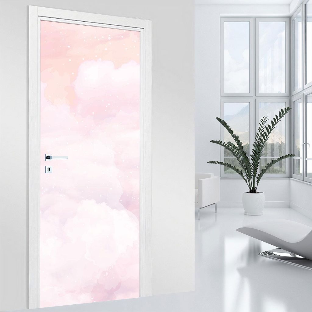 Türaufkleber – Lumaléa – Wolken – MAT-Kleber – Breite 93 x H?he 205 cm