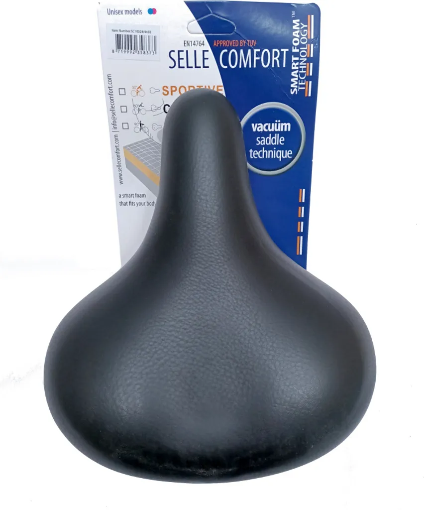 Selle de vélo anti douleur fessière large en mousse confortable