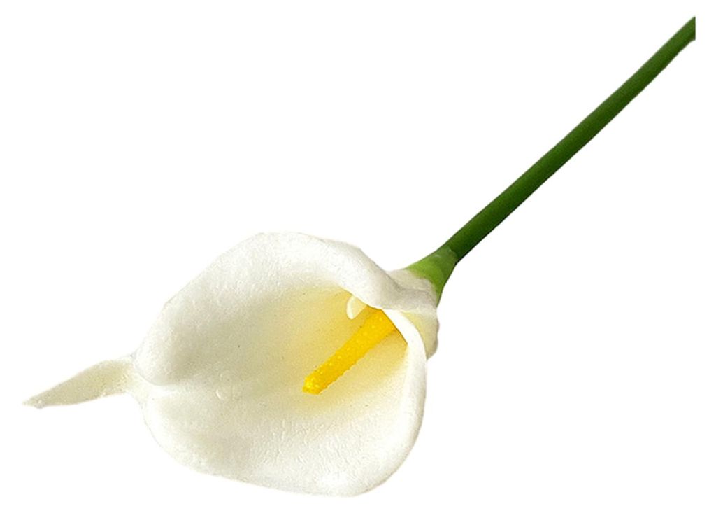 Künstliche Calla-Lilie (34 cm) mit realistischer Haptik, ideal für DIY-Brautsträuße und Tischdekorationen für drinnen und draußen.