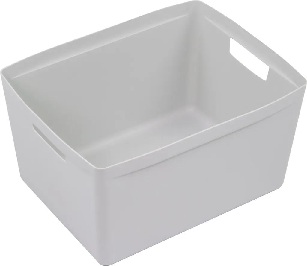Boîte de rangement PP 28 litres gris Kangaro pour organisation maison