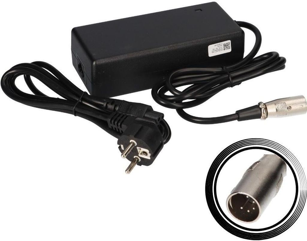 Caricabatterie TranzX 36V 2A per e-bike Pedelec 5 pin XLR Immagine del prodotto 