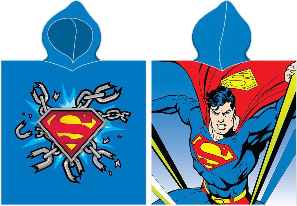 Superman Chain Strandtuch Poncho 55x110 cm