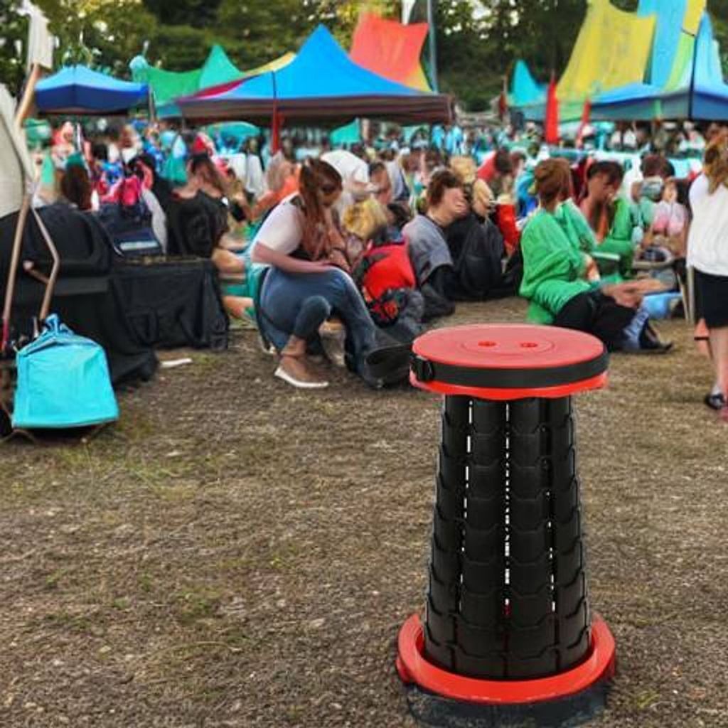 Dönges Teleskophocker - Höhenverstellbar Bis 180kg Traglast Rot/schwarz