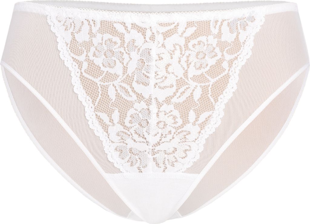 Teyli Mesh Slip mit floraler Spitze Glamour Female 312 weiß XXL