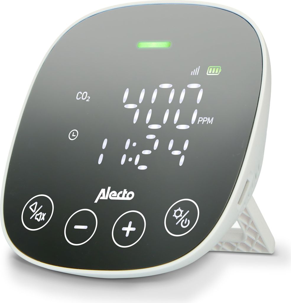 Alecto AQ30 - CO2-Messgerät mit NDIR-Sensor - mit Luftfeuchtigkeitsmesser