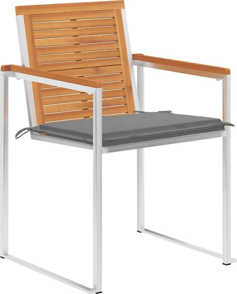 "WINTER SALE"Gartenstühle - Gartenmöbel - Balkonstuhl 6er-set - multifunktional& Moderne - mit Kissen Massivholz Akazie - Stühle für Garten, Ba...
