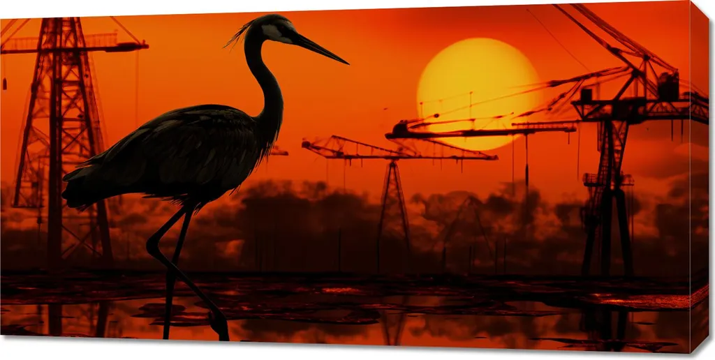 Must-Have Arredo: Quadro 100x50 Tramonto Industriale per Casa Tua