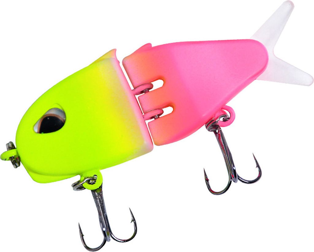 6 cm/6,5 g mehrgliedriger Angelköder mit Doppelhaken, realistischer 2-teiliger Swimbait, künstlicher Köder aus Kunststoff, Süßwasser, Salzwass...
