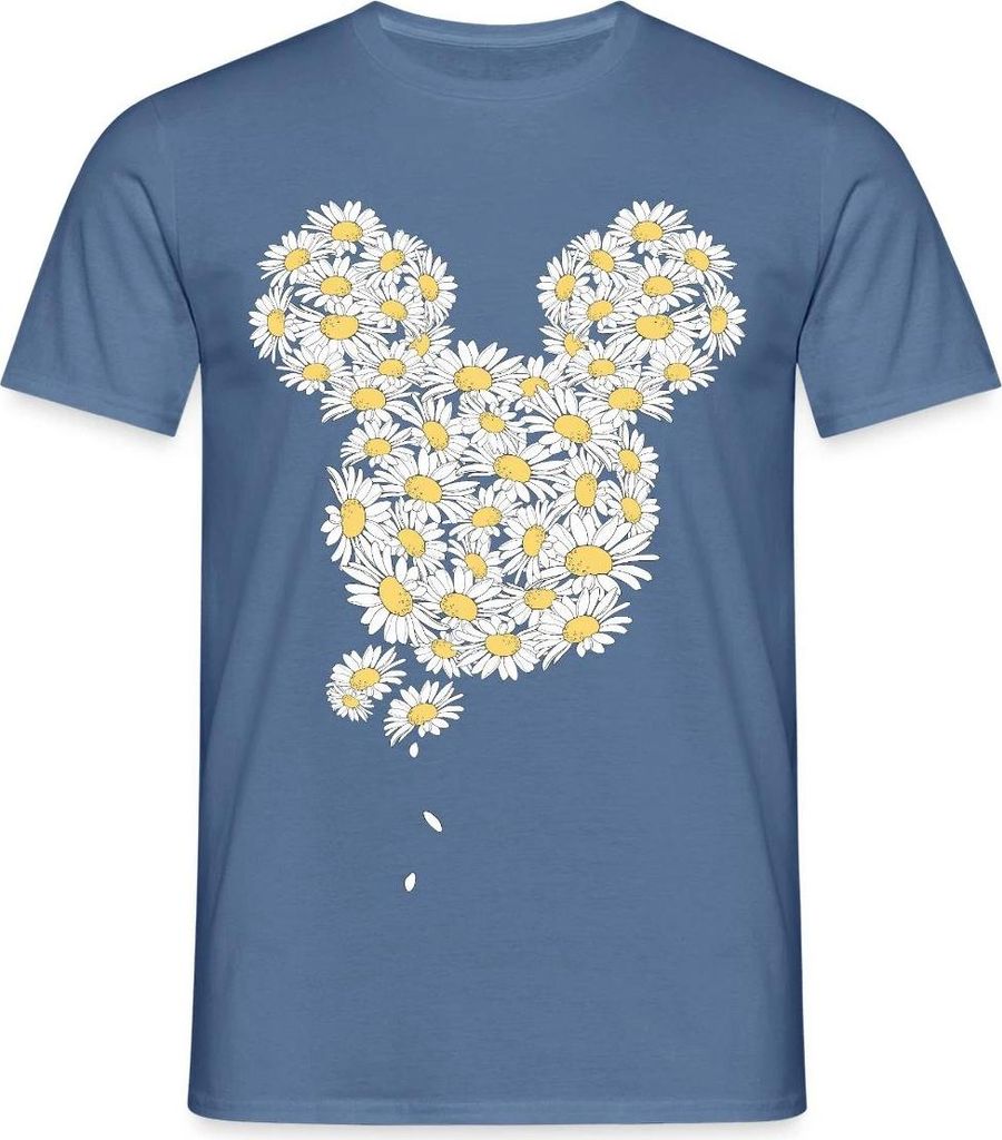 Mickey & Minnie Mickey Mouse Aus Gänseblümchen Männer T-Shirt, 4XL, Taubenblau