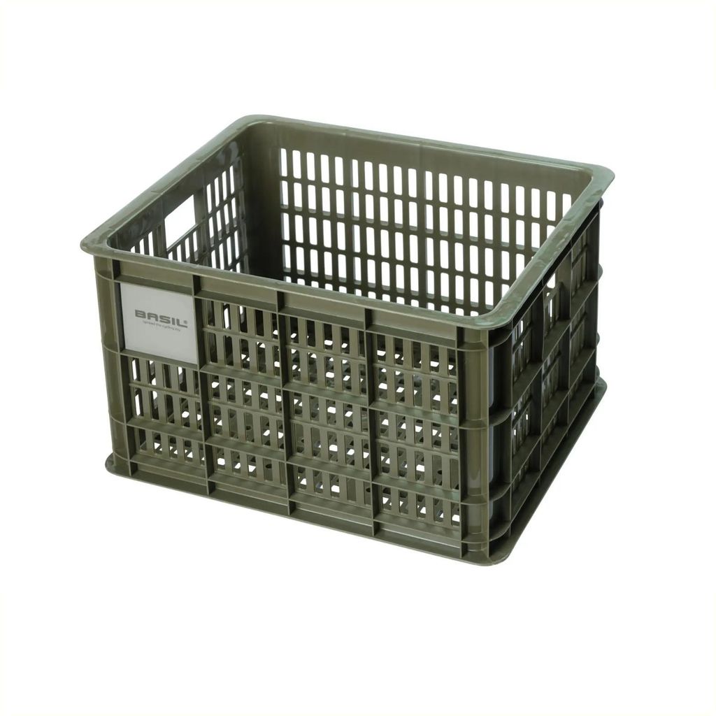 Basil Fahrradkasten Crate M moss green, 29,5 ltr, Kunststoff, moosgrün