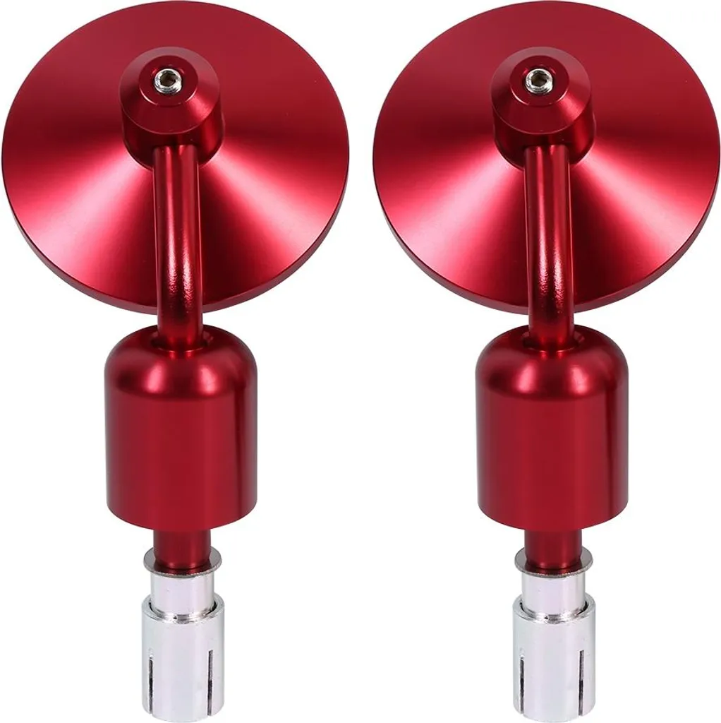 Miroirs de Guidon Moto Rouges 22mm - Miroir Convexe Haute Définition