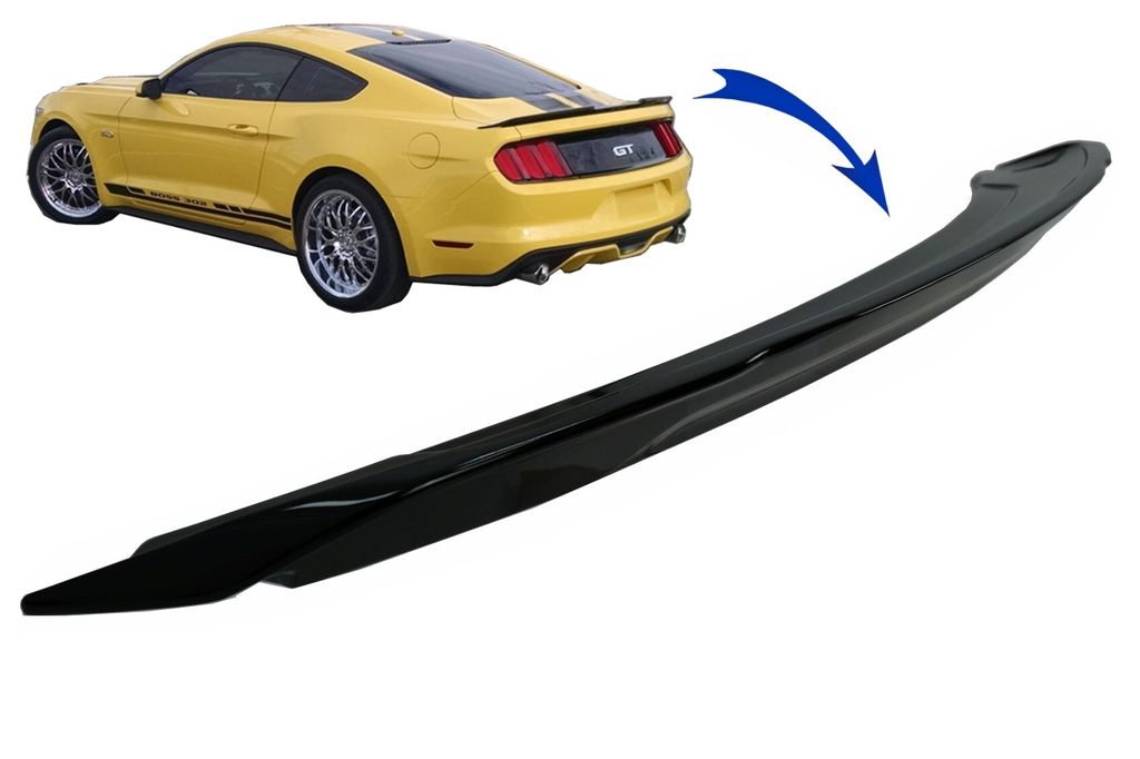 Kofferraumspoiler für Ford Mustang Mk6 VI 6 Generation 15-20 GT350 Look Glänzend schwarz