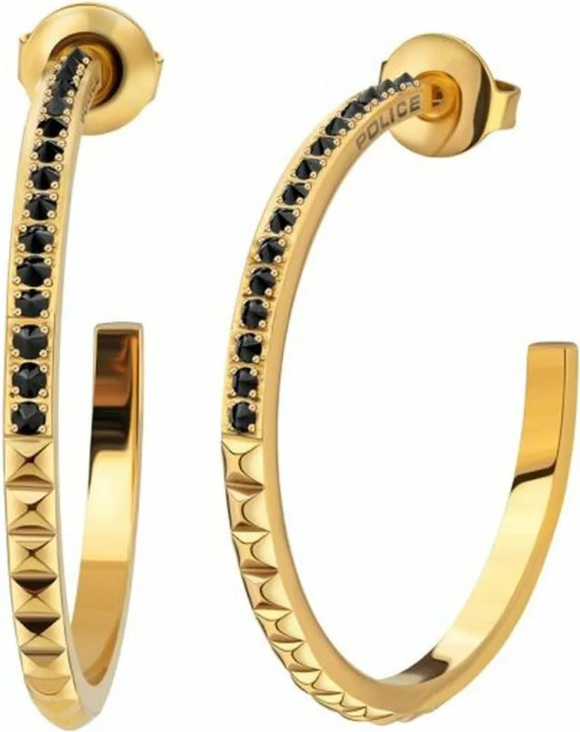 Police PEJLE2010511 Orecchini Cerchio Donna Oro Acciaio Inox 3cm