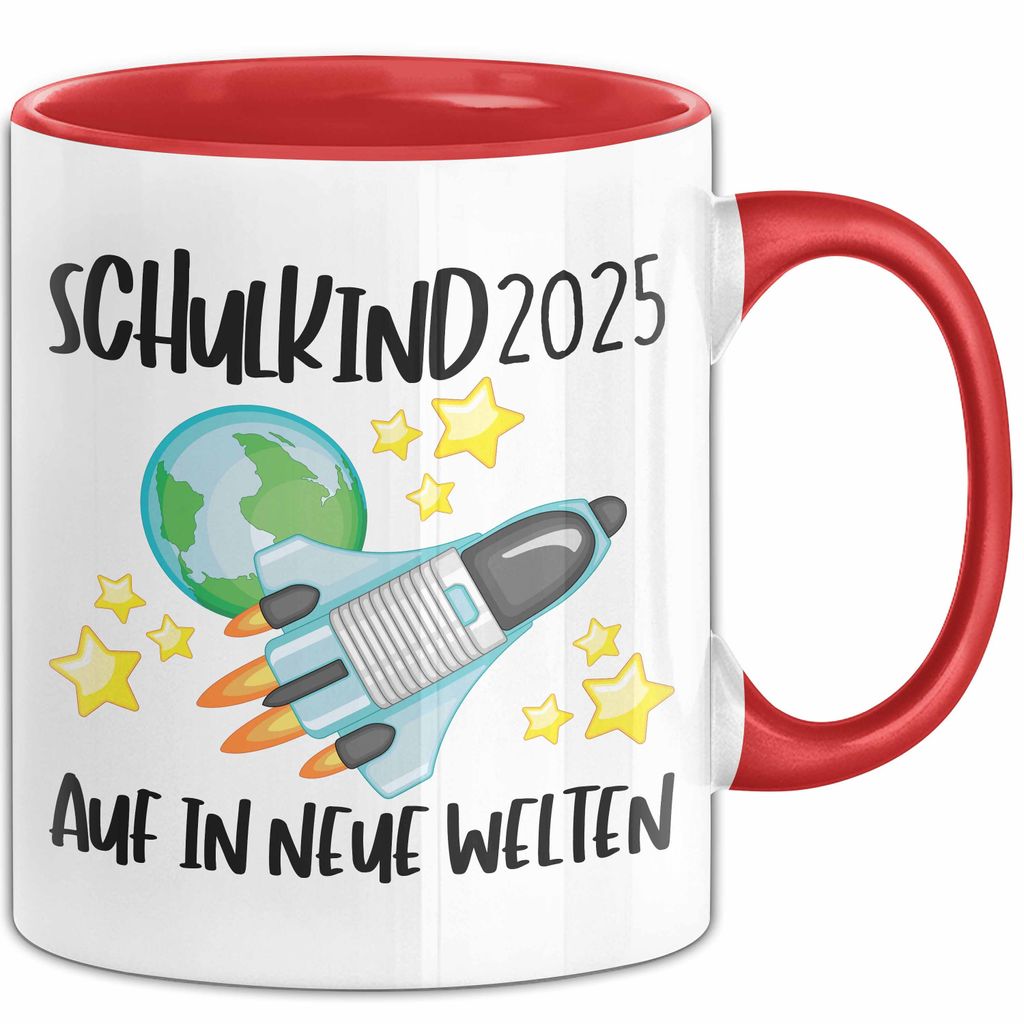 Trendation - Schulkind 2022 Einschulung Mädchen Junge Geschenk Schultüte Tasse Schulstart 1 Schultag Schuleinführung Schulanfang Geschenkidee Lu...